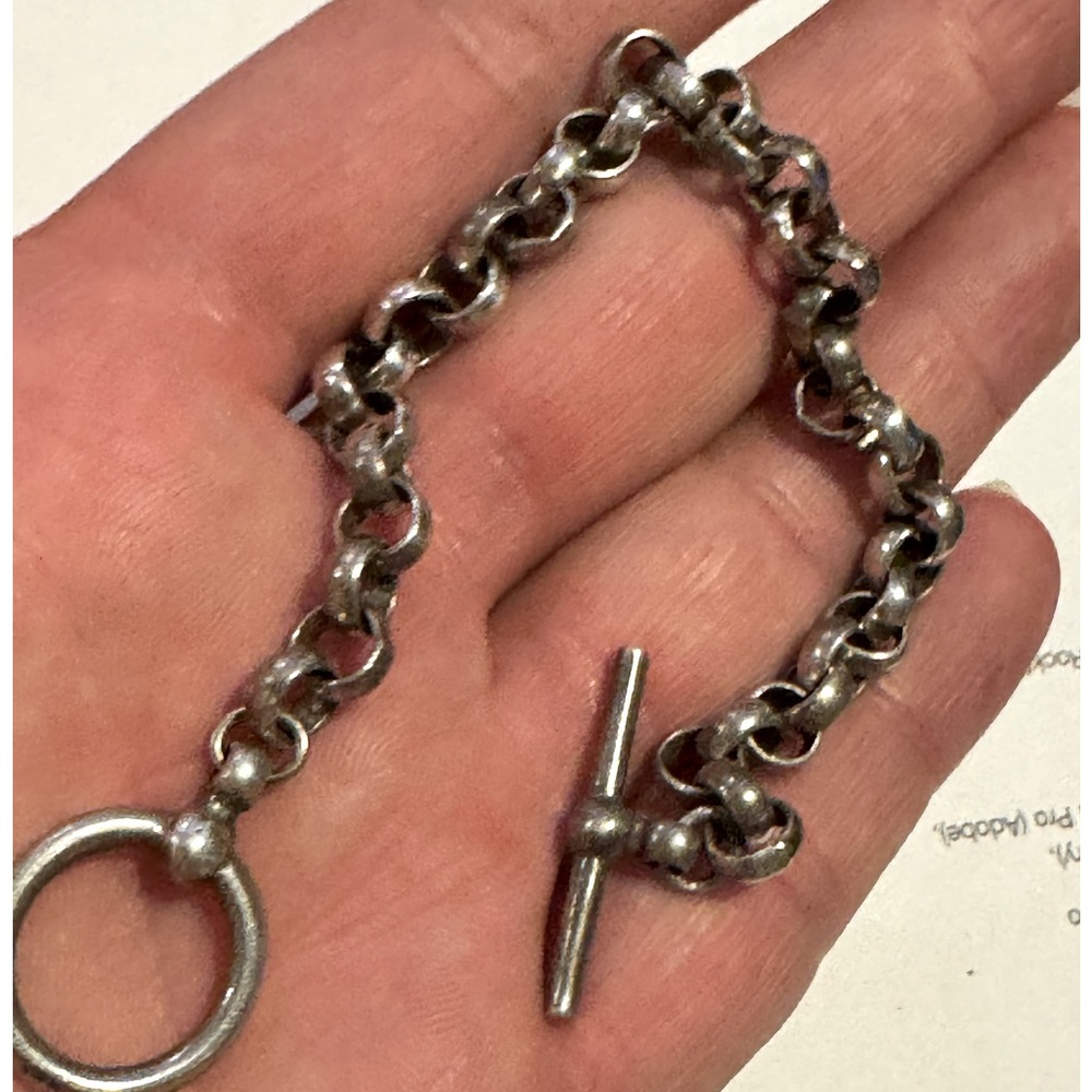 Vintage Cable Link Guage Sterling Silver 7.5" Bracelet 15.9g